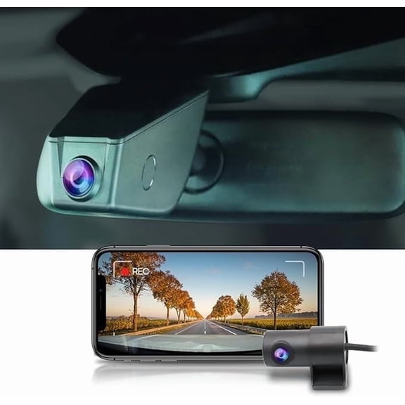 Fitcamx Front 4K+Rear 1080P Dash Cam Adapts for Toyota Sequoia 2012-2017 (12 Pin) HD2-6275, OEM Factory Look, Built-in WiFi & APP, 128GB Card