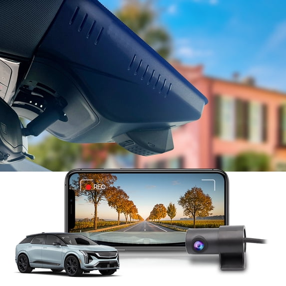 Fitcamx Front 4K+Rear 1080P Dash Cam Adapts for Cadillac OPTIQ 2025 2026, OEM Factory Look, Easy to Use, 128GB Card