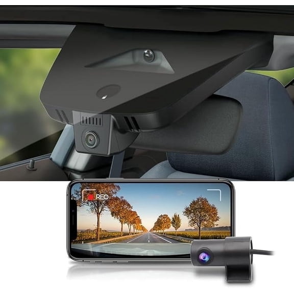 Fitcamx Front 4K+Rear 1080P Dash Cam Adapts for Chevy Blazer EV 2025 2026 LT RS SS (HD2-D1350), OEM Look, Built-in WiFi & APP, 128GB Card