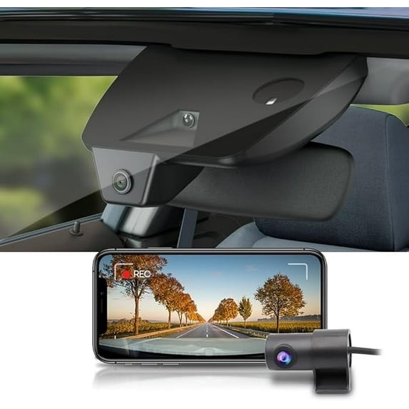 Fitcamx Front 4K+Rear 1080P Dash Cam Adapts for Mazda CX-5 2014-2017 Sport Grand Touring Select (Has Sunroof), 128GB Card