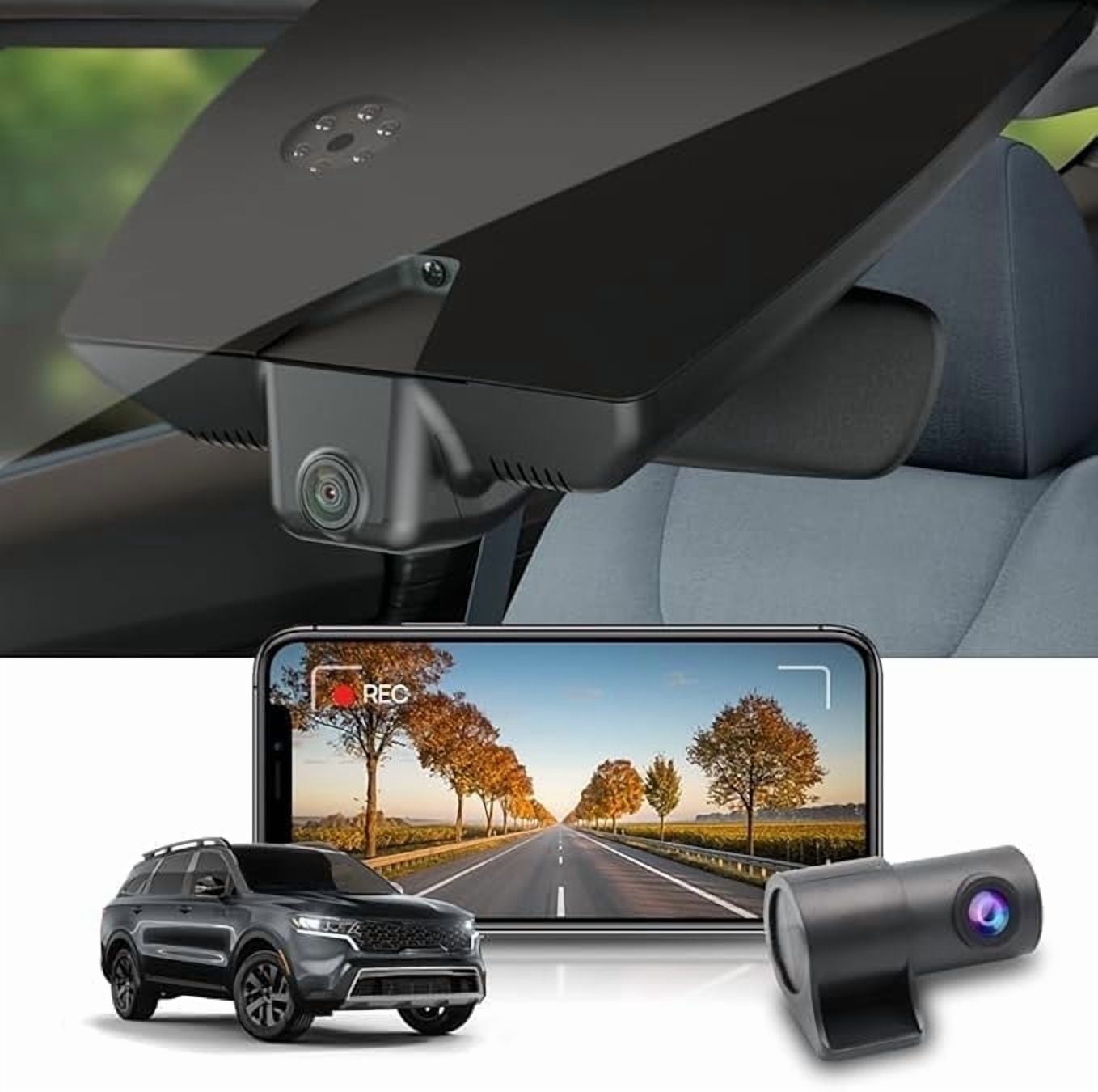 Fitcamx Front 4K+Rear 1080P Dash Cam Suitable for Kia Sorento 2021 2022 2023 EX LX Hybrid X-Line S (Part No#R5000), OEM Style, 128GB Card