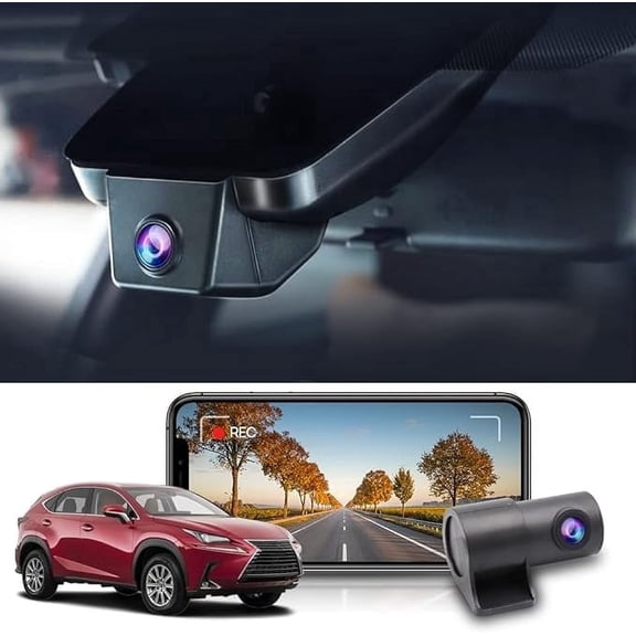 Fitcamx Front 4K+Rear 1080P Dash Cam Suitable for Lexus NX 350 300 Sport 250 F Premium 2018 2019 2020 2021, OEM Style, WiFi & APP, Parking Mode, 128GB Card