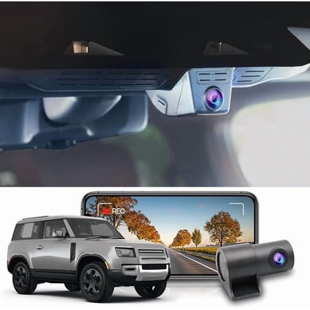 Fitcamx Front 4K+Rear 1080P Dash Cam Suitable for Land Rover Defender 130 110 90 2020-2026 X S V8 Standard, OEM Style, Built-in WiFi & APP, 128GB
