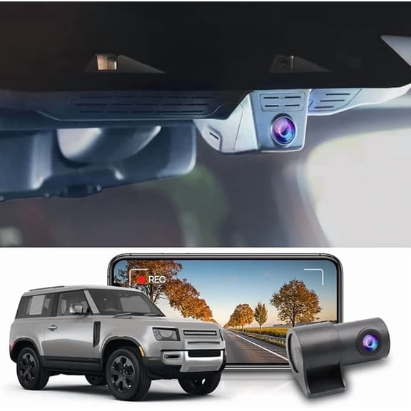 Fitcamx Front 4K Rear 1080P Dash Cam Suitable for Land Rover Defender 130 110 90 2020-2026 X S V8 Standard, OEM Style, Built-in WiFi & APP, 128GB