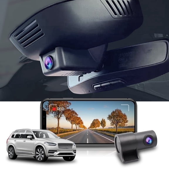 Fitcamx Front 4K+Rear 1080P Dash Cam Suitable for Volvo XC90 2023 - 2026 B5 B6 T8 (Model B), Integrated OEM Look, WiFi Connect & APP, 128GB Card