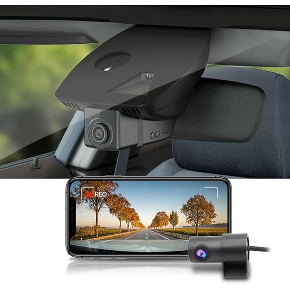 Fitcamx 4K Front & 1080P Rear Dash Cam for BMW 2010-2012 F01 F10 F12 E70 (HD2-D1200), OEM Look, Night Vision, 128GB