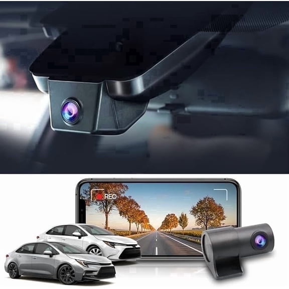 Fitcamx Dual Dash Cam Front & Rear for 2023-2026 Toyota Corolla, OEM 4K+1080P WiFi, Night Vision, G-Sensor, 128GB