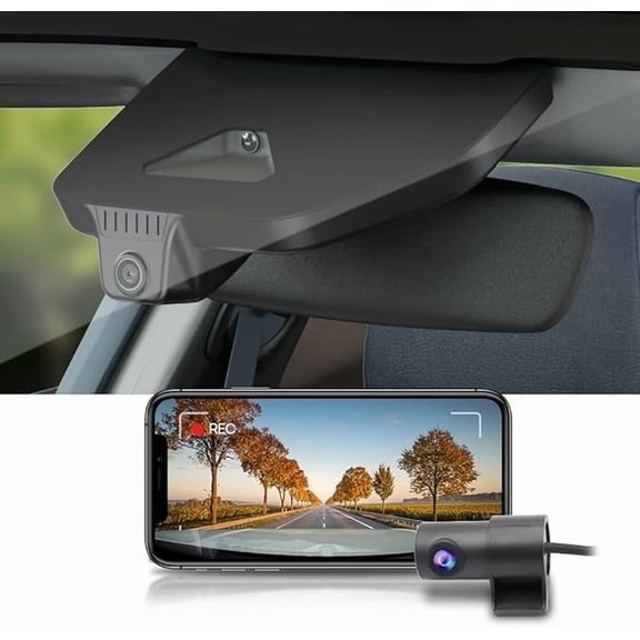 Fitcamx Front 4K+Rear 1080P Dash Cam for 2025 2026 Lexus LX 600 & LX Hybrid LX 700h (HD2-6765), 128GB Card