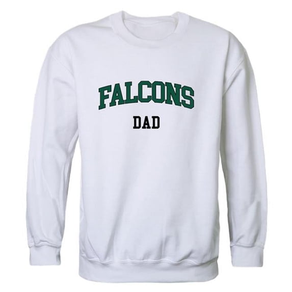 Fitchburg State University Falcons Dad Crewneck Sweatshirt, White - Large