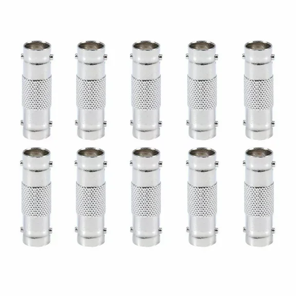 Fite On 10Pcs Bnc To Bnc Coupler Cable Connector For Cctv Security Camera System