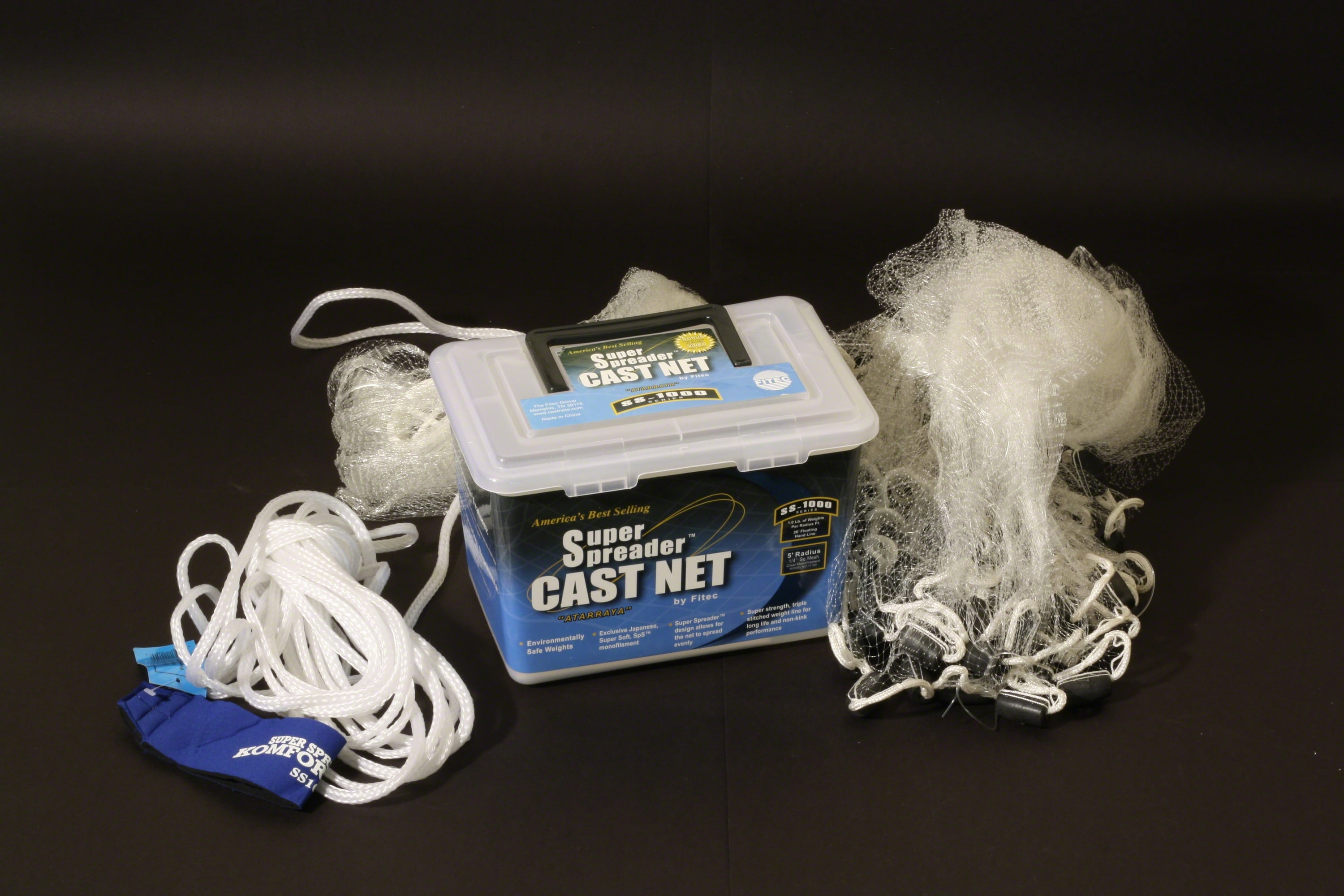 Fitec 11160 SS1000 Super Spreader Cast Net Clear Mono 1/4