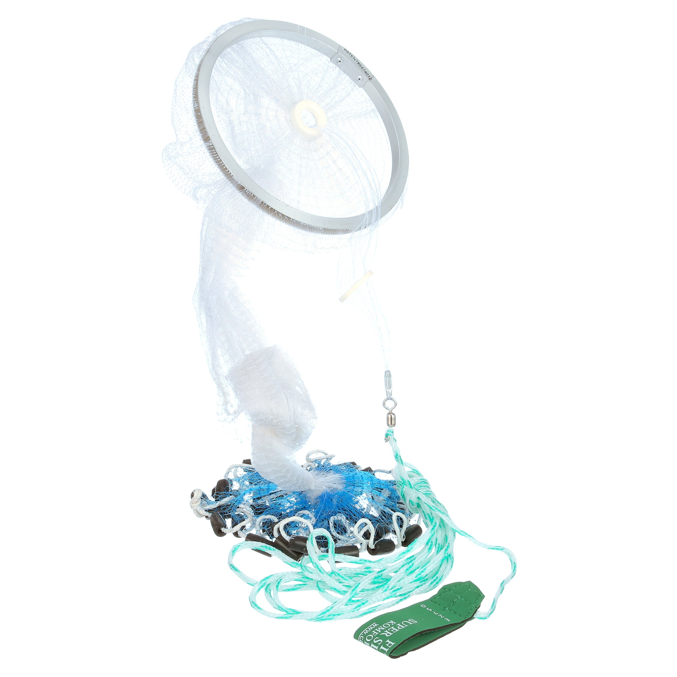 Fitec Super Spreader EZ Throw 750, 4' x 3/8" Fishing Cast Net, Clear, 3