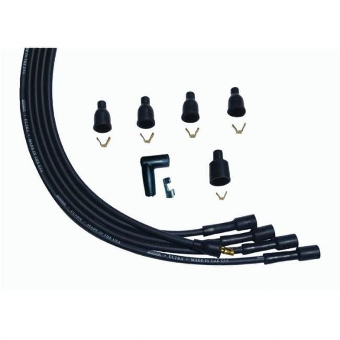 Fitech 51004 40 ft. Go Fuel AN-6 Stainless Steel Hose Kit with 10 Micron Filter & Check Valve, Black