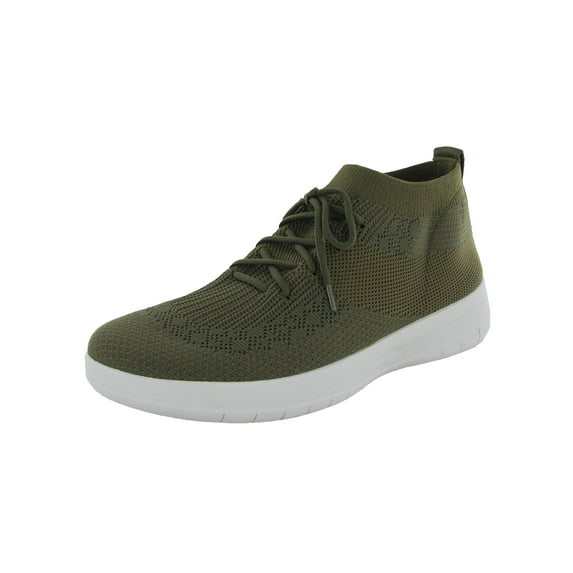 Fitflop Men Uberknit Slip On High Top Sneaker Shoe, Camouflage Green, US 11