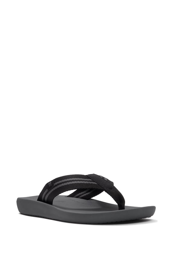 Men's Iqushion Two-Stripe Webbing Flip-Flops