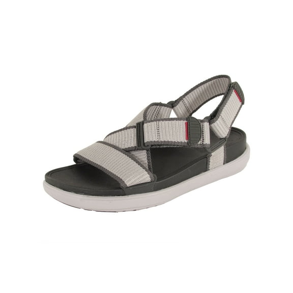 Fitflop Mens Sling II Webbing Back Strap Sandal, Soft Grey/Charcoal, US 13