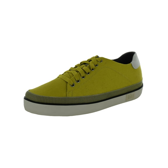 Fitflop Mens Supertone Canvas Lace Up Sneaker Shoes, Citrus, US 12