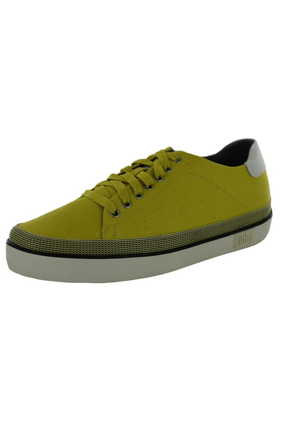 Mens Supertone Canvas Lace Up Sneaker Shoes, Citrus, US 13