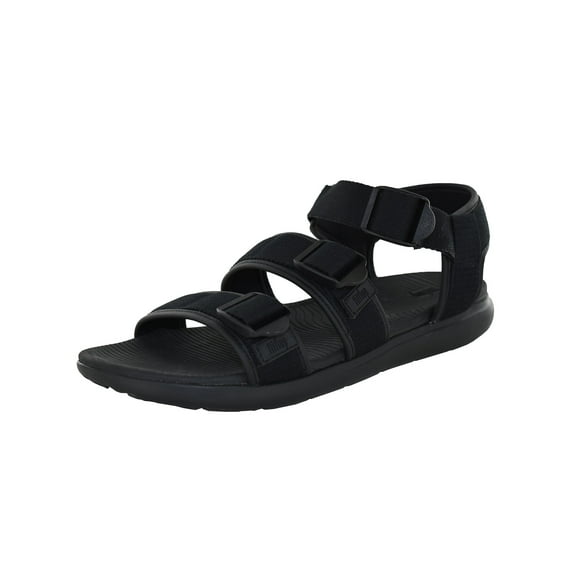 Fitflop Mens Trey Back Strap Sandal Shoes, Black, US 12