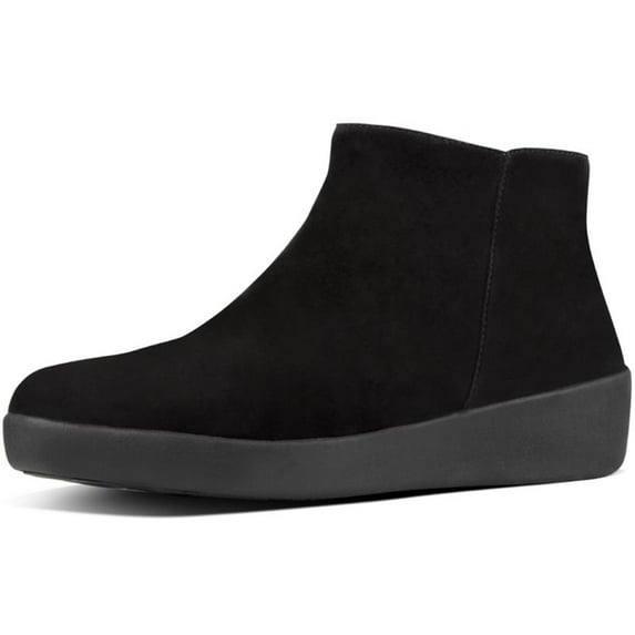 Fitflop Womens Sumi Suede Ankle Boot Shoes, Black, US 6.5