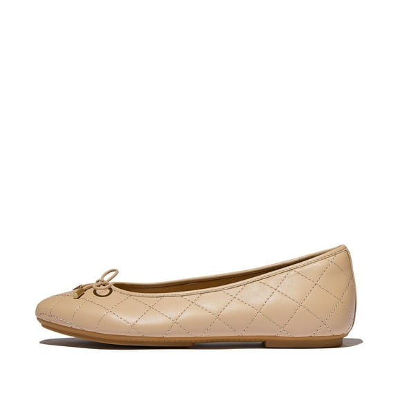 Fitflop Women's Delicato Bow Quilted-Leather Ballerina Flat