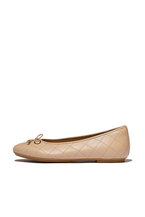 Women's Delicato Bow Quilted-Leather Ballerina Flat