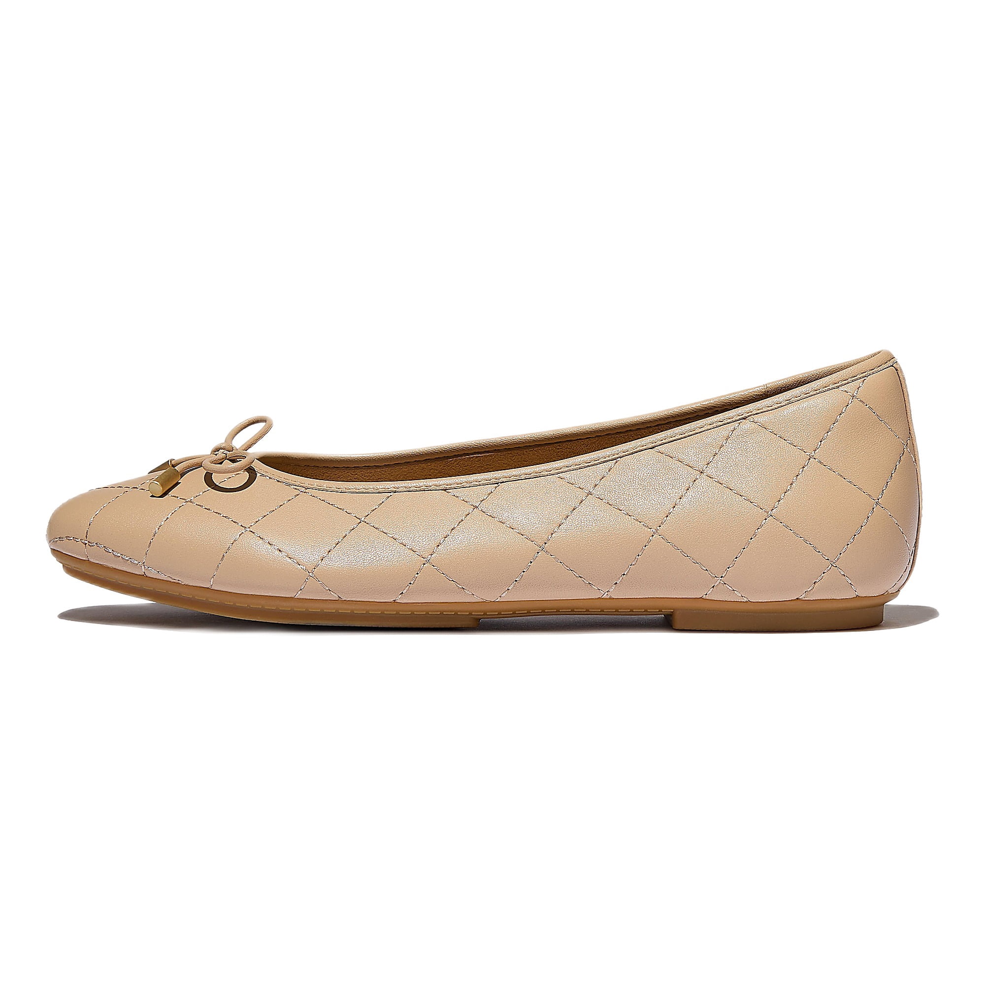 Fitflop Women's Delicato Bow Quilted-Leather Ballerina Flat