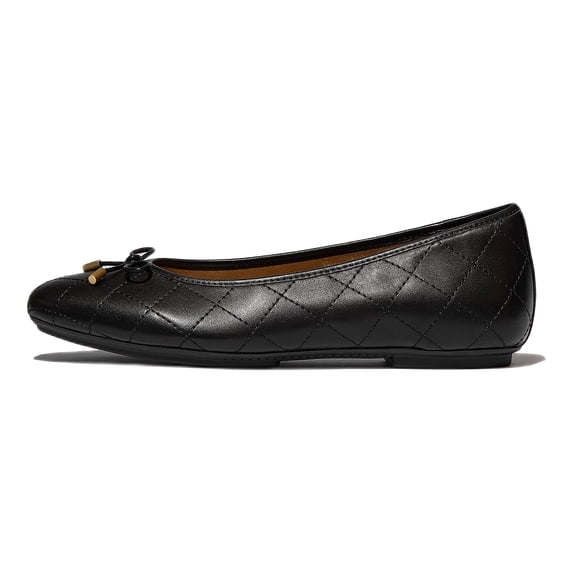 Fitflop Women's Delicato Bow Quilted-Leather Ballerina Flat