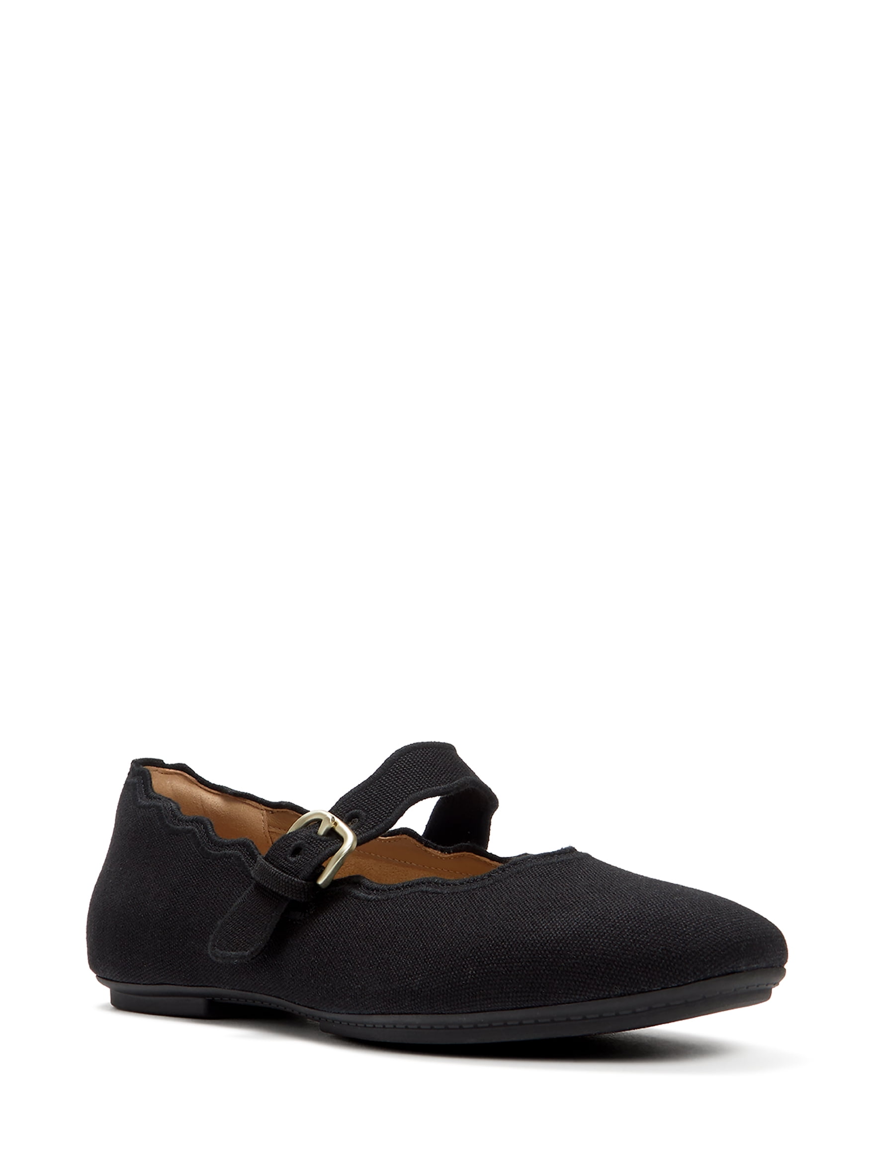 Fitflop Women's Delicato Wave-Edge Canvas Mary Jane Flats