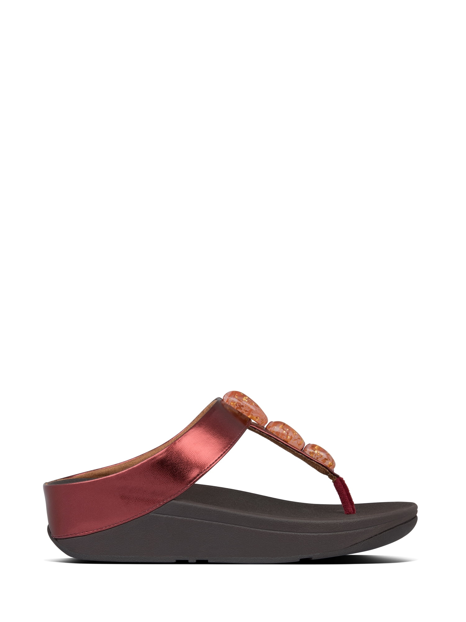 Fitflop Women's Fino Metallic Fleck Stone Toe-Thongs