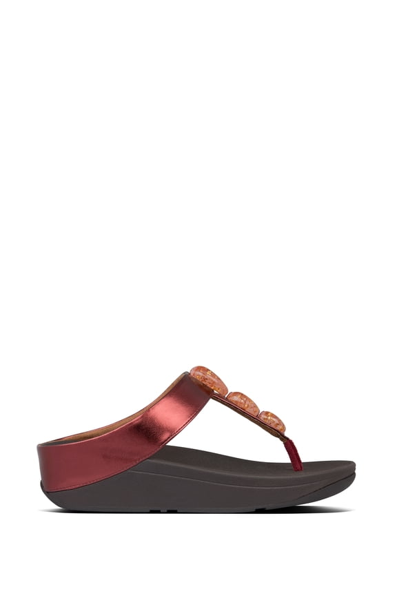 Women's Fino Metallic Fleck Stone Toe-Thongs