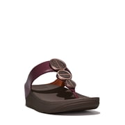 Women's Halo Metallic-Trim Toe-Post Sandals