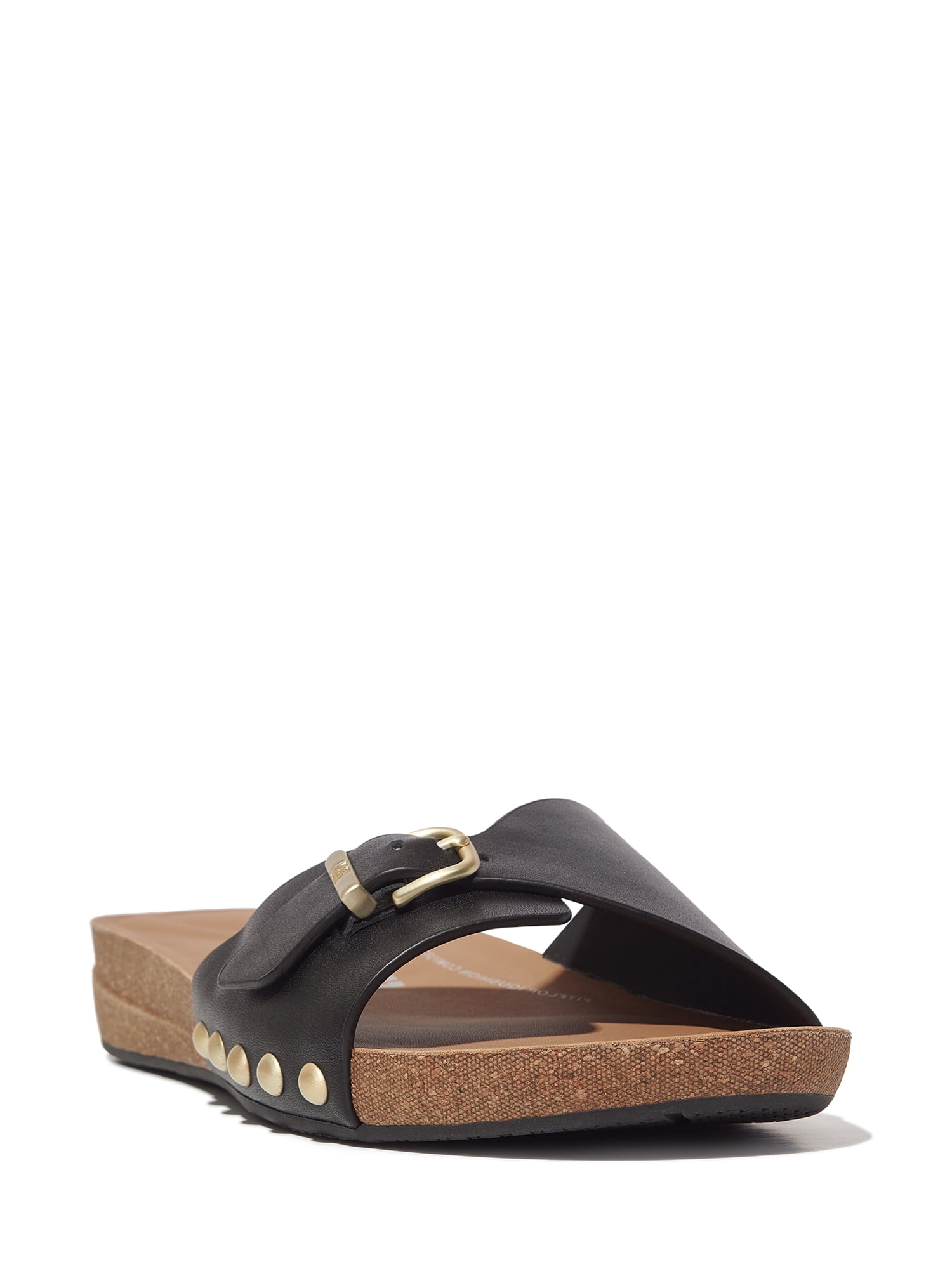 Fitflop Women's Iqushion Adjustable Buckle Leather Slides
