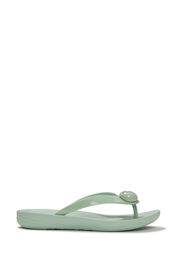 Women's Iqushion Glossy-Button Flip-Flops