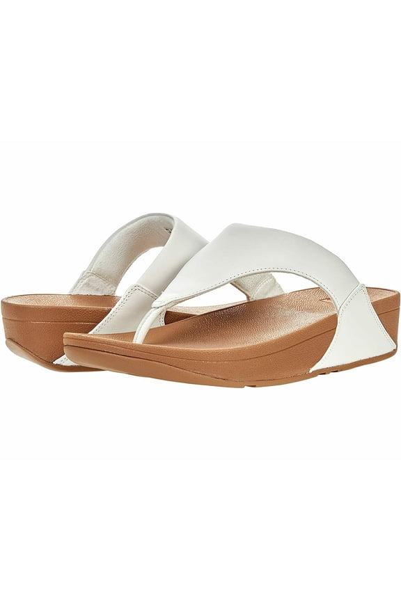 Women's Lulu Leather Toe-Post Wedge Thong Sandals