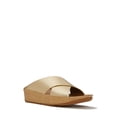 thumbnail image 1 of Fitflop Women's Lulu Lux Graphic-Weave Leather Cross-Strap Slide Sandals, 1 of 7