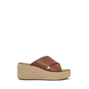 Fitflop Womens Platfforms Espadrille Leather Wedge Cross Slides
