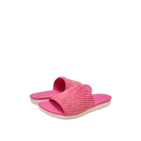 Fitflop Womens Artknit Slide Knit Pool Sandal Shoes, Psychedelic Pink, US 7