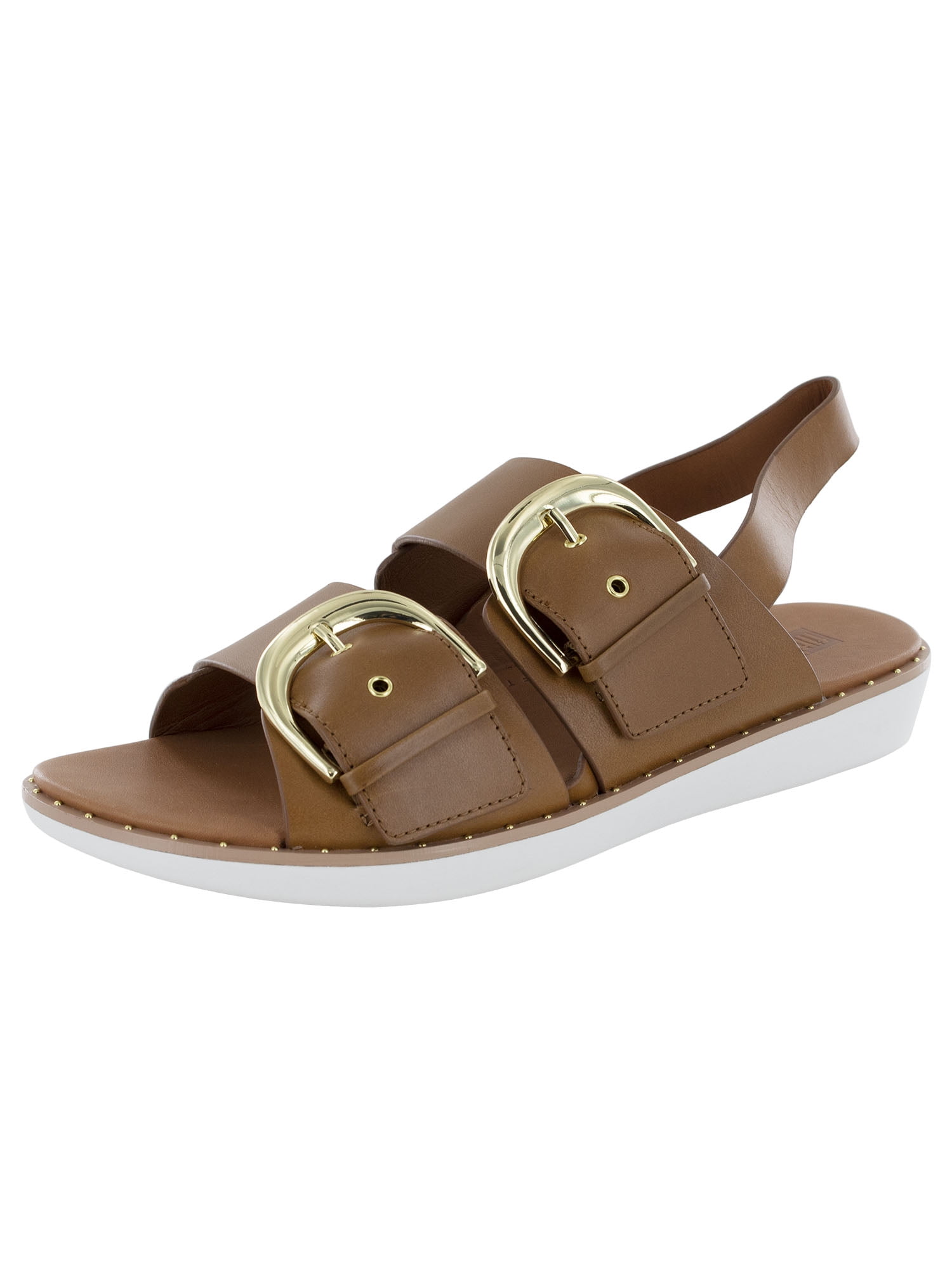 Fitflop Womens Buckleup Embellished Sandal Shoes Light Tan US