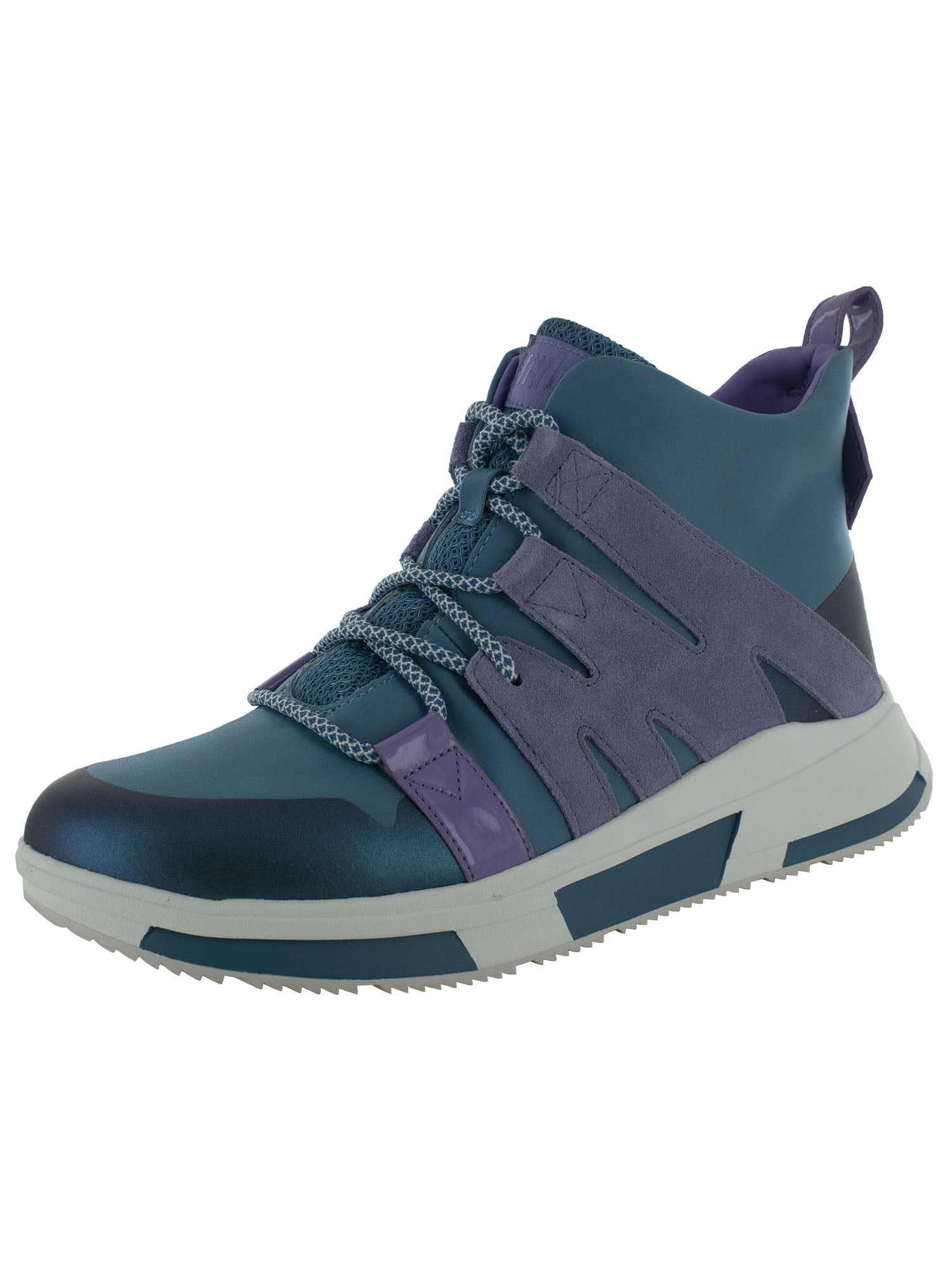 Fitflop Womens Carita High Top Sneaker Shoes Aurora Blue US 7