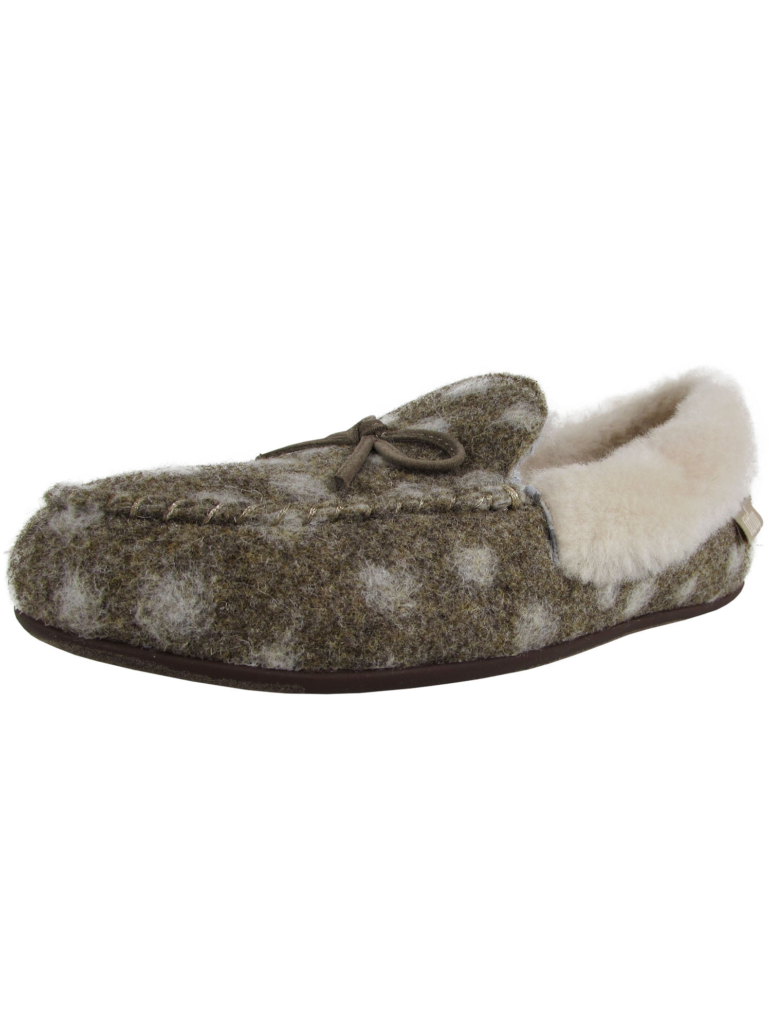 Fitflop Womens Clara Moccasin Dots Slipper Shoes, Taupe, US 5