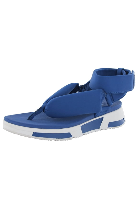 Womens Elsa Padded Back Strap Toe Thong Sandals, Galaxy Blue, US 5