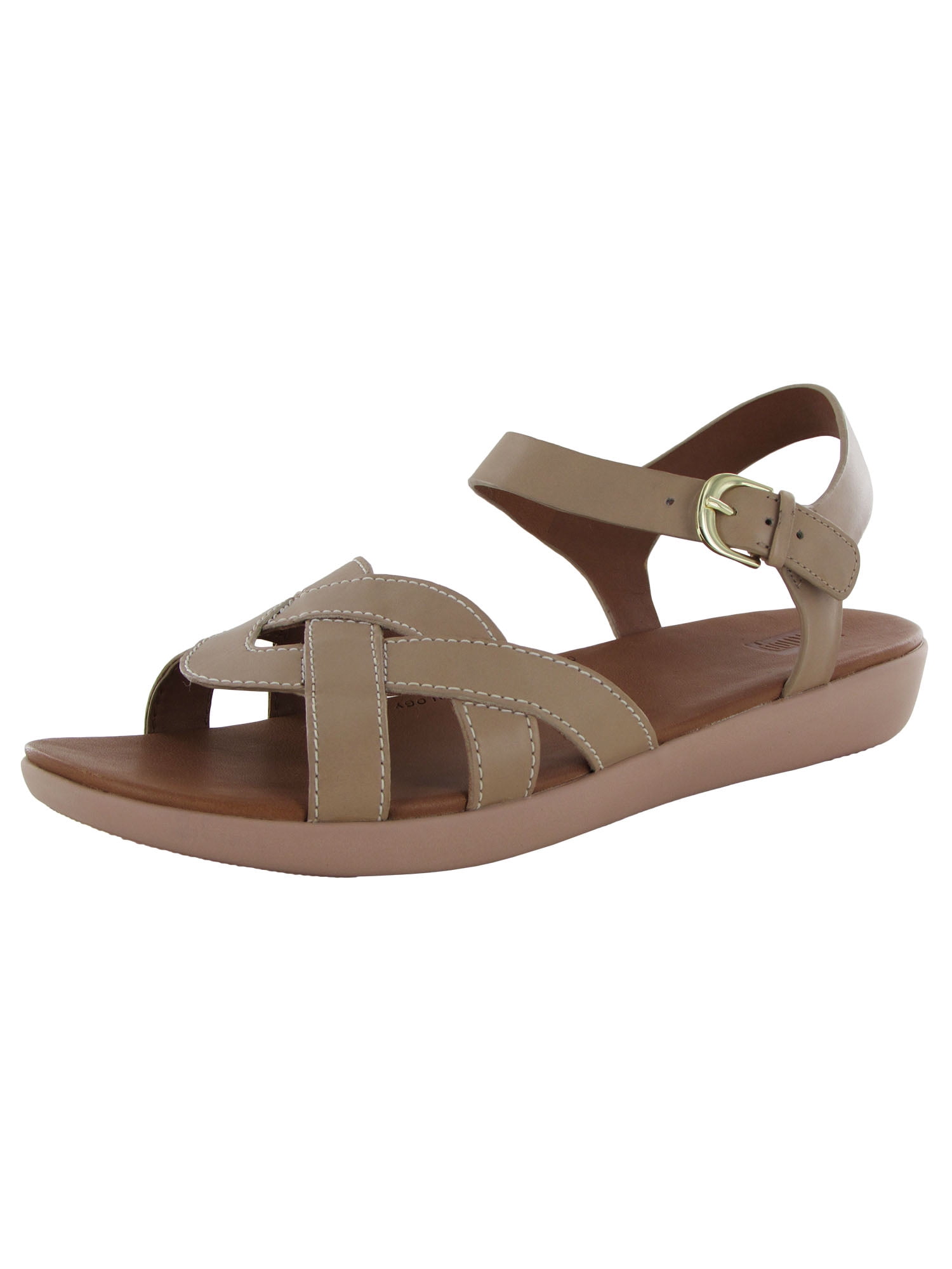 Fitflop Womens Elyna Weave Back Strap Sandal Shoes Beechwood US 10