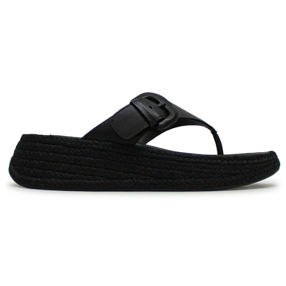 Fitflop Womens F Mode Adjustable Flatform Toe Post Leather Sandals