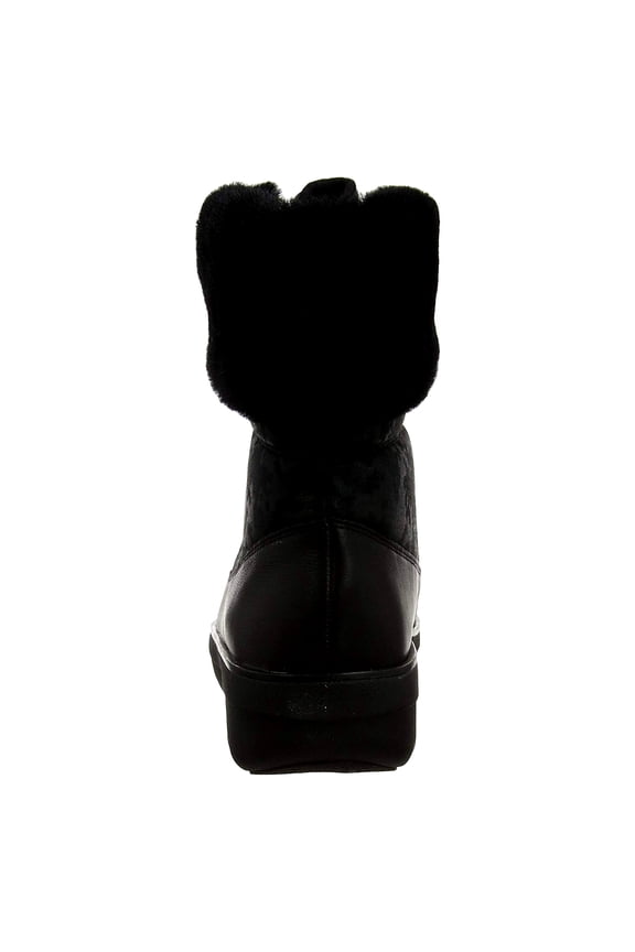 Womens Holly Shearling Lace Up Winter Boot Shoes, Black, US 6