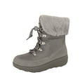 thumbnail image 1 of Fitflop Womens Holly Shearling Lace Up Winter Boot Shoes, Charcoal, US 7.5, 1 of 3