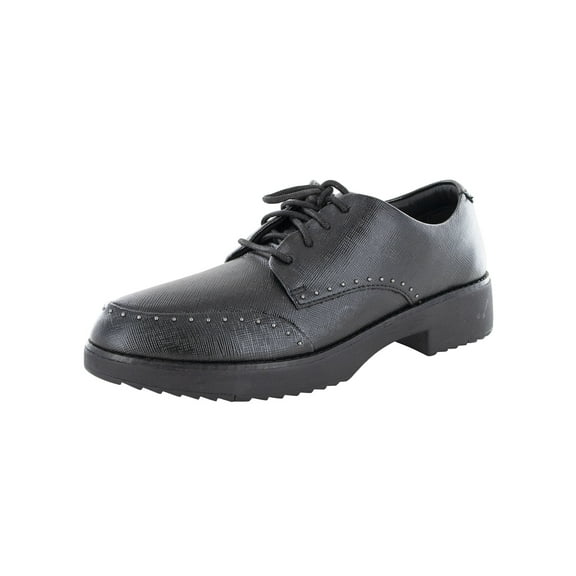 Fitflop Womens Keely Microstud Brogue Oxford Shoes, All Black, US 6