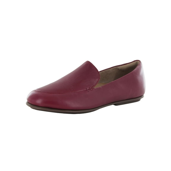Fitflop Womens Lena Leather Slip On Loafer Shoes, Maroon, US 5