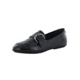 thumbnail image 1 of Fitflop Womens Lisbet Croc Print Leather Loafer Shoes, All Black, US 6, 1 of 3