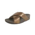 thumbnail image 1 of Fitflop Womens Lulu Cross Glitz Slide Sandal Shoes, Bronze, US 11, 1 of 3